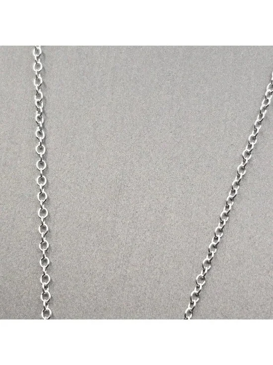 Sterling Silver Mother Daughter Heart Pendant Necklace Open Work Signed LA 925 - Picture 9 of 11